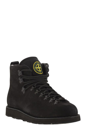 STONE ISLAND Comfort-Focused Nubuck Leather Boot with Rubber Sole - 3.5 cm Height