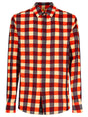 BOTTEGA VENETA Macro Gingham 3D Cotton Shirt for Men