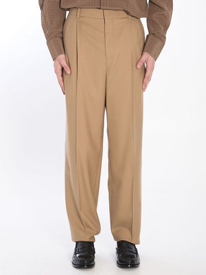 SAINT LAURENT High-Waisted Carrot-Fit Trousers - Size IT 48