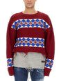 DSQUARED Jacquard Knit Sweater - Regular Fit (Size L)