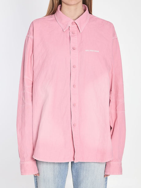 BALENCIAGA Oversized Denim Overshirt - Size S