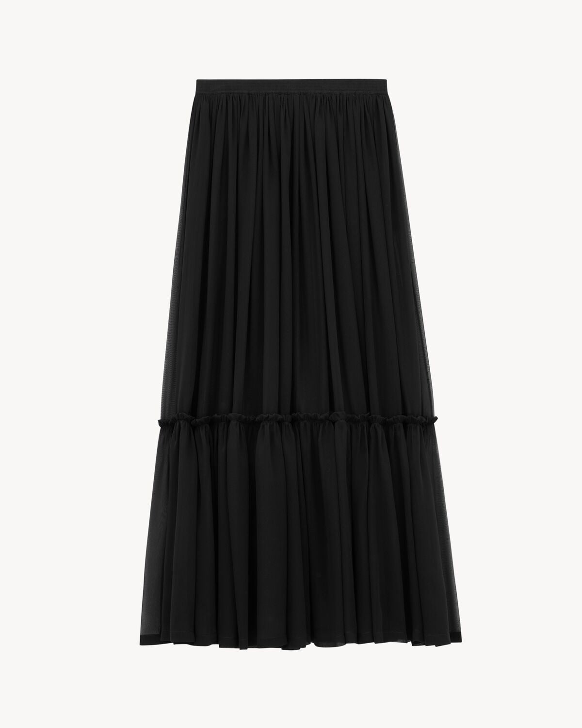 SAINT LAURENT Ruffled Country-Style Skirt - Size 36