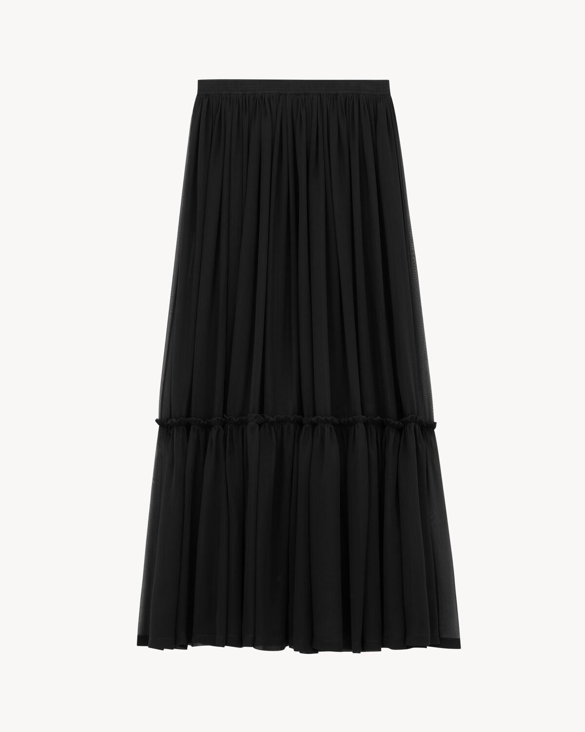 SAINT LAURENT Ruffled Country-Style Skirt - Size 36