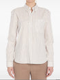 SAINT LAURENT Striped Cotton Poplin Shirt - Size FR 38