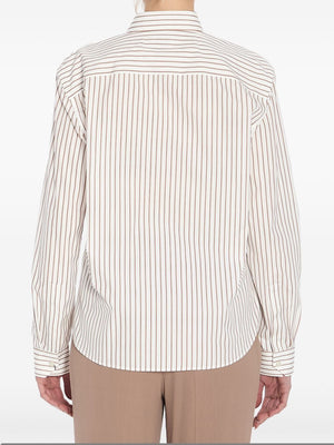 SAINT LAURENT Striped Cotton Poplin Shirt - Size FR 38