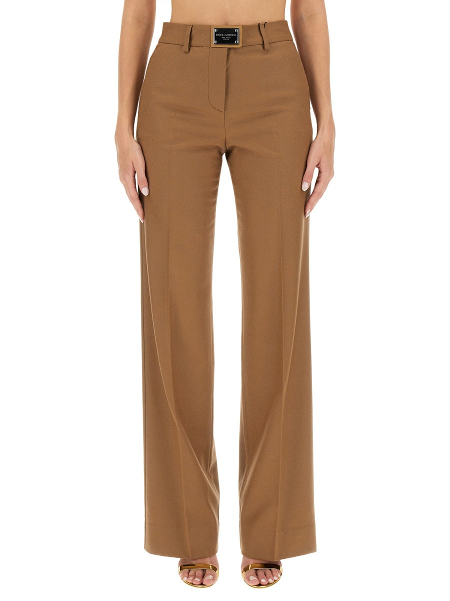 DOLCE & GABBANA Flare Fit Wool Pants - Size 40 IT