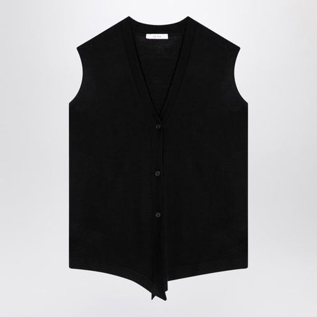 THE ROW Wool Waistcoat Cardigan with V-Neck Design