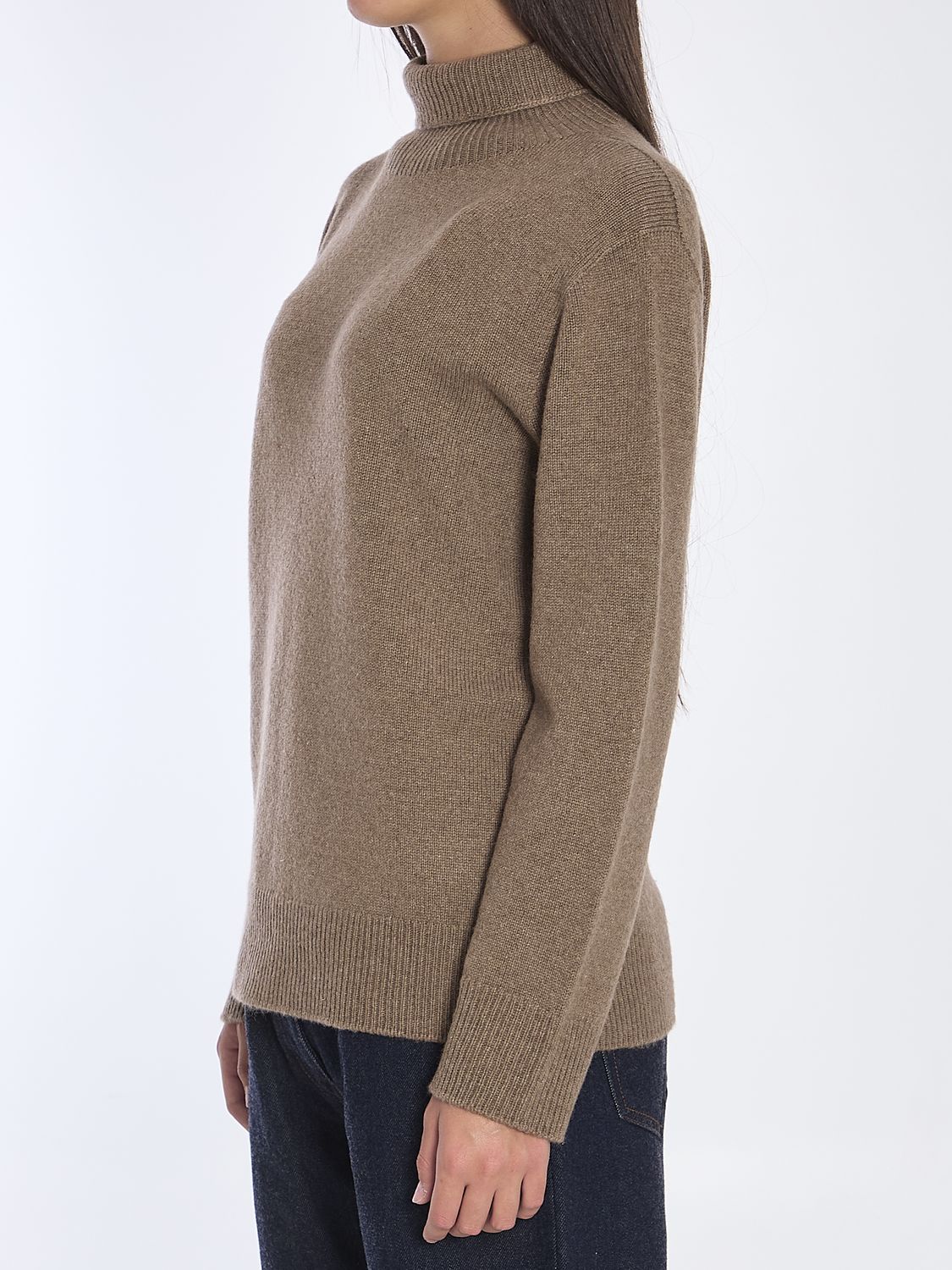 THE ROW Oversized Turtleneck Sweater with Signature Detail