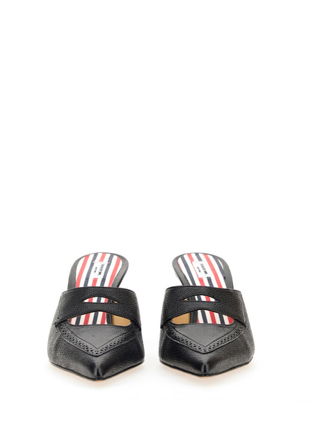 THOM BROWNE Elegant Flat Penny Heel Sandals - 7.5 cm