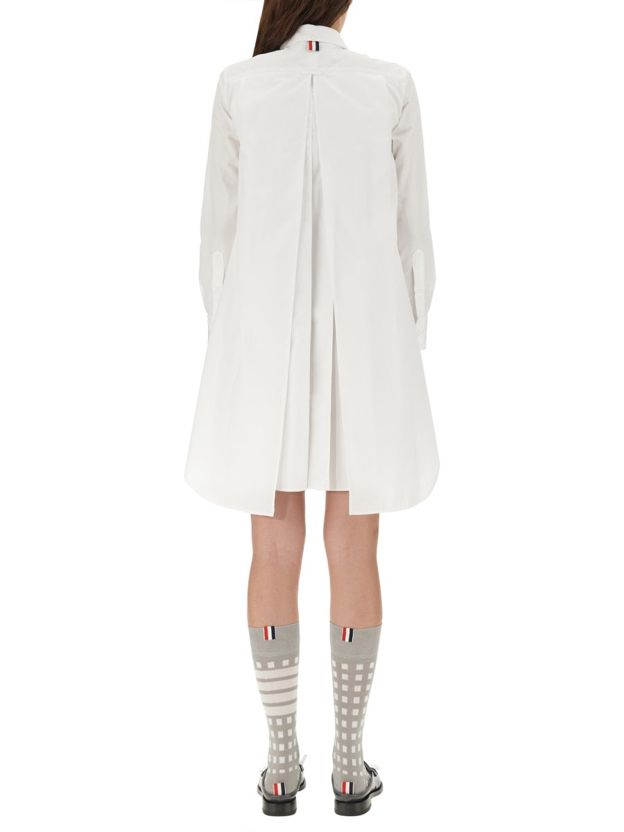 THOM BROWNE Mini Shirt Dress with Front Buttons