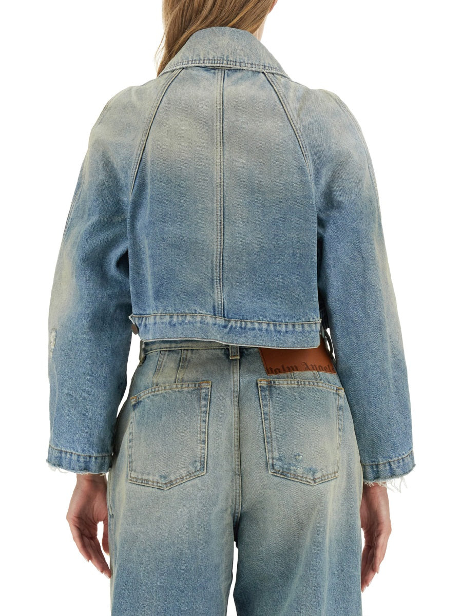 PALM ANGELS Cropped Fit Mini Jacket for Women