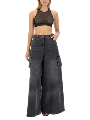 PALM ANGELS Wide Parachute Jeans - Oversize Fit