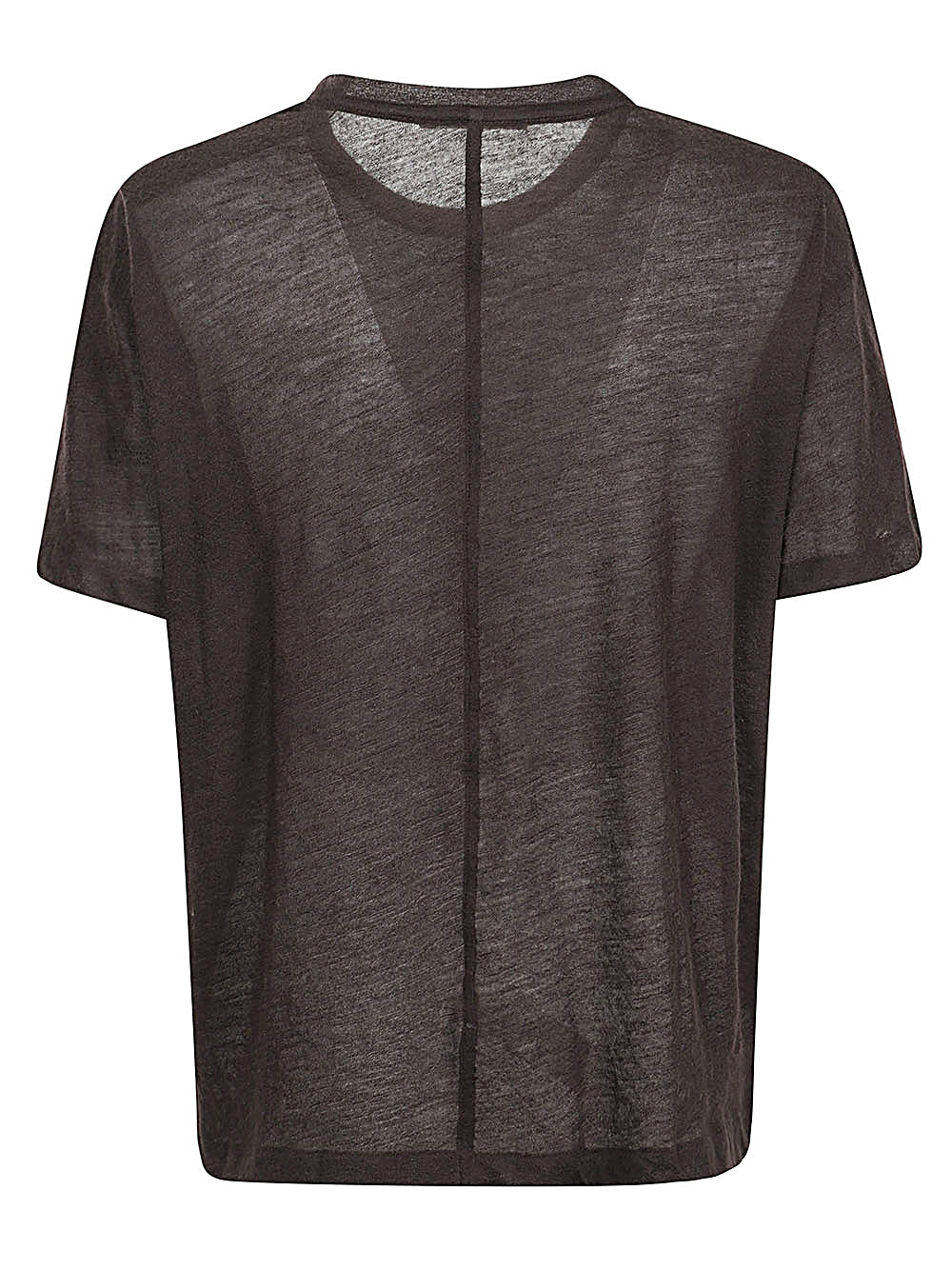 THE ROW Cashmere Crew Neck Top with Decorative Contrast Stitching