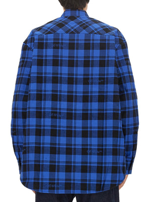 OFF-WHITE Oversize Check Print Shirt - Size L