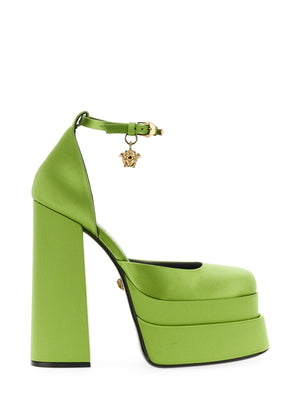 VERSACE Platform Pumps with 15.5 cm Heel - Adjustable Design