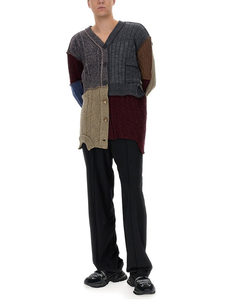 DOLCE & GABBANA Relaxed Fit Patchwork Cardigan for Men - FW23