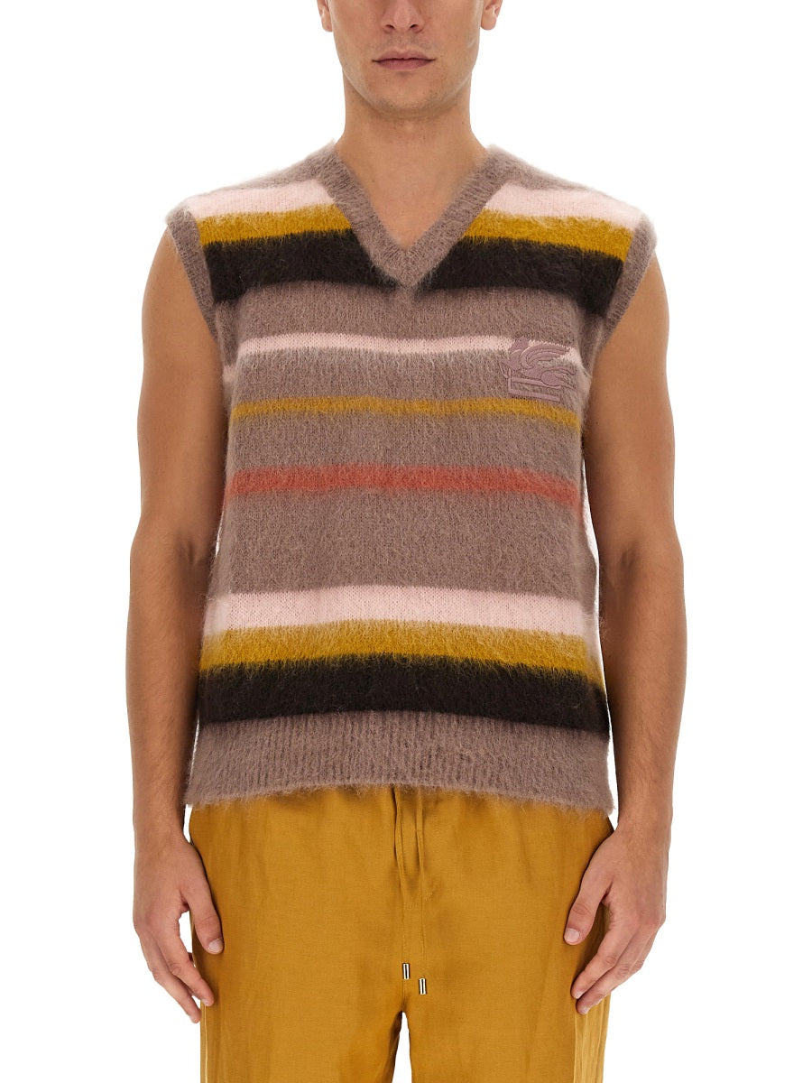 ETRO Regular Fit Vest with Striped Design - Size L