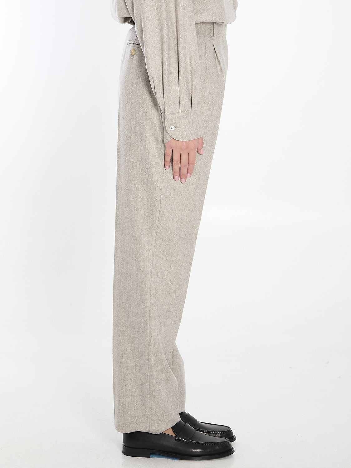 THE ROW Straight-Leg Pleated Trousers - Regular Fit