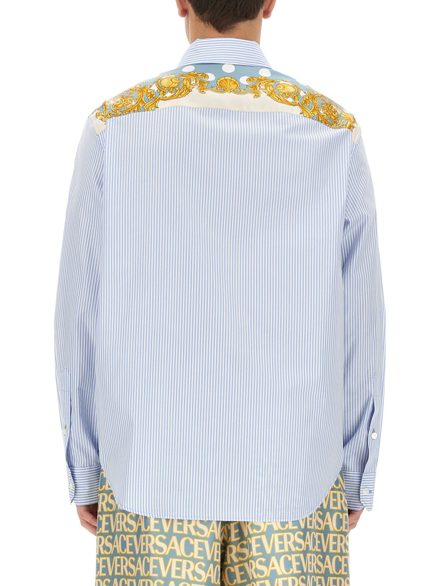 VERSACE Baroque Striped Shirt - Regular Fit (Size 50 IT)