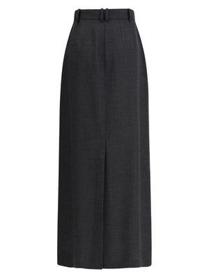 THE ROW Wool Long Skirt