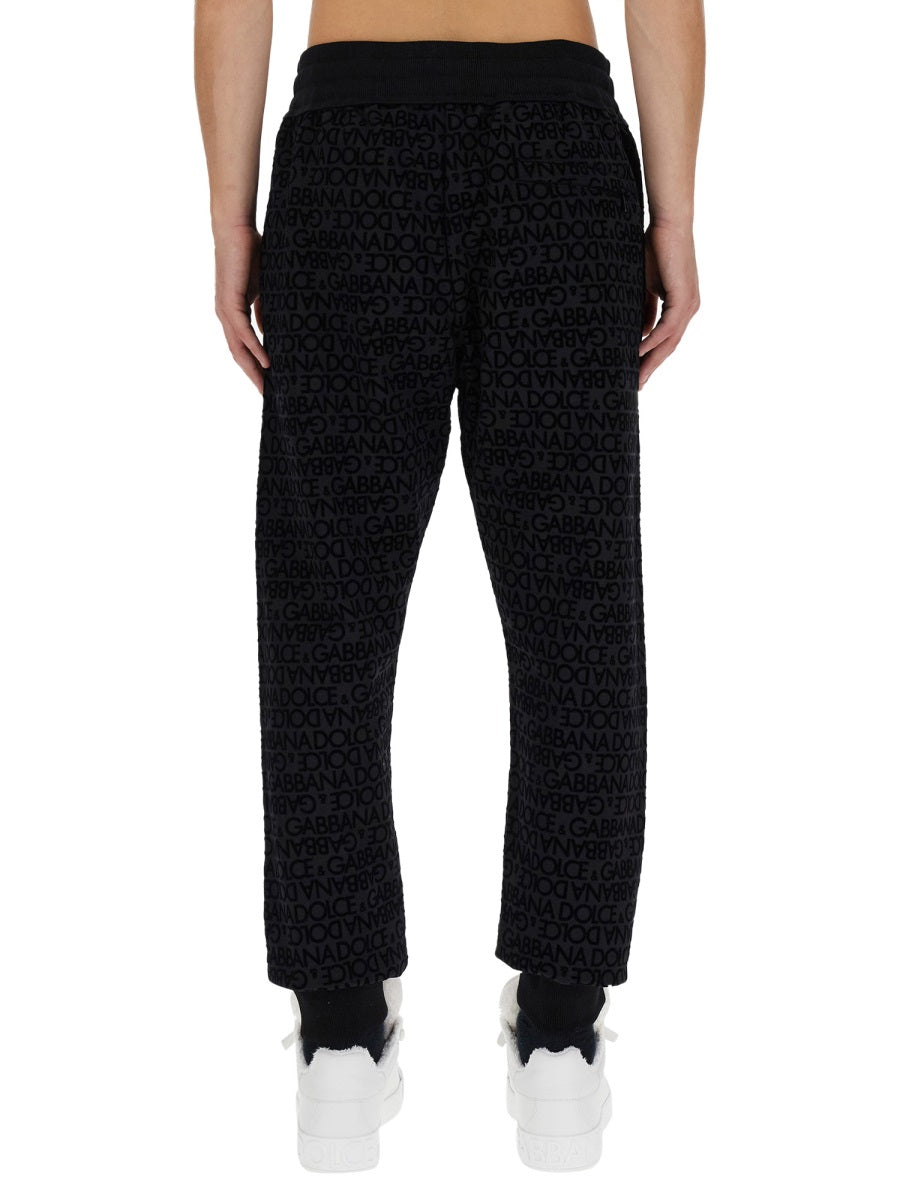 DOLCE & GABBANA Men's Logo Jogging Pants - Size 48 IT