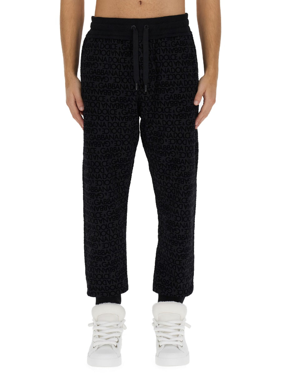 DOLCE & GABBANA Men's Logo Jogging Pants - Size 48 IT