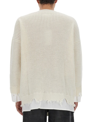 MM6 MAISON MARGIELA Mini Button-Up Sweater - Size L