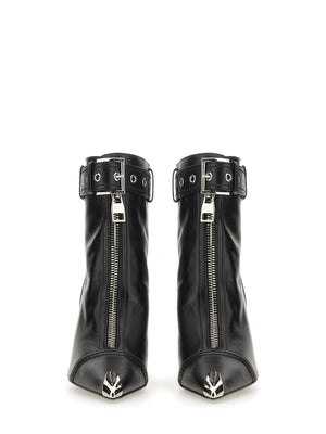 ALEXANDER McQUEEN Women's Leather Slash Biker Boot