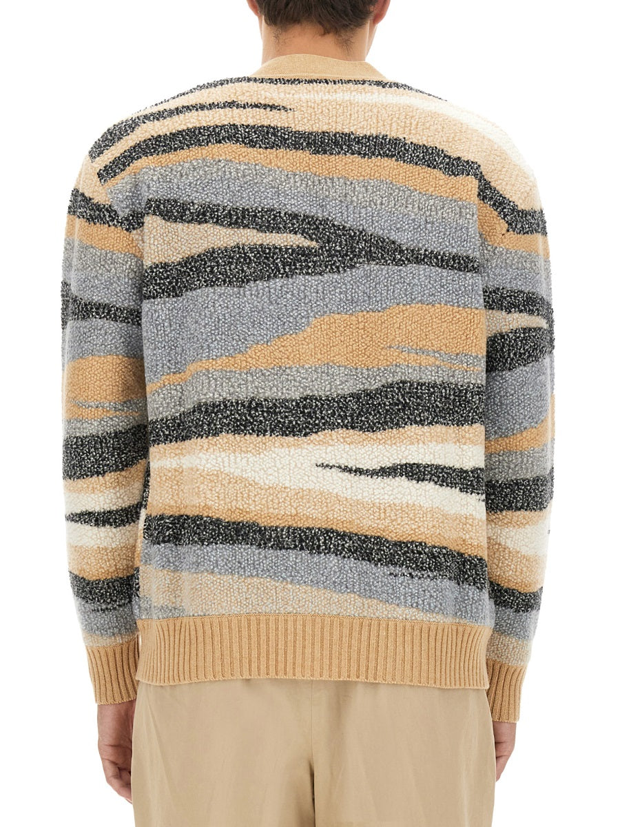 MISSONI Classic Men's Wool Cardigan in Size 50