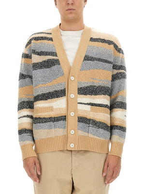 MISSONI Classic Men's Wool Cardigan in Size 50