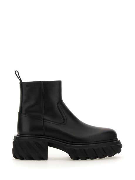 OFF-WHITE Premium Leather Boot for Men