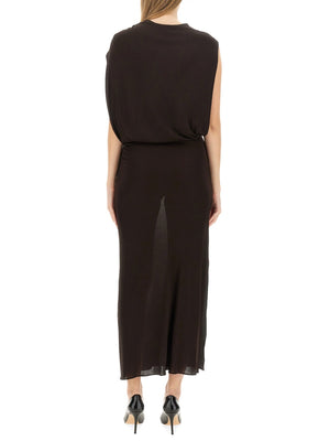 LANVIN Slim Fit Draped Dress - Size 38