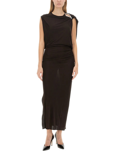 LANVIN Slim Fit Draped Dress - Size 38