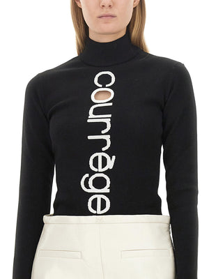 COURREGES Slim Fit Logo T-Shirt - Women's Size S