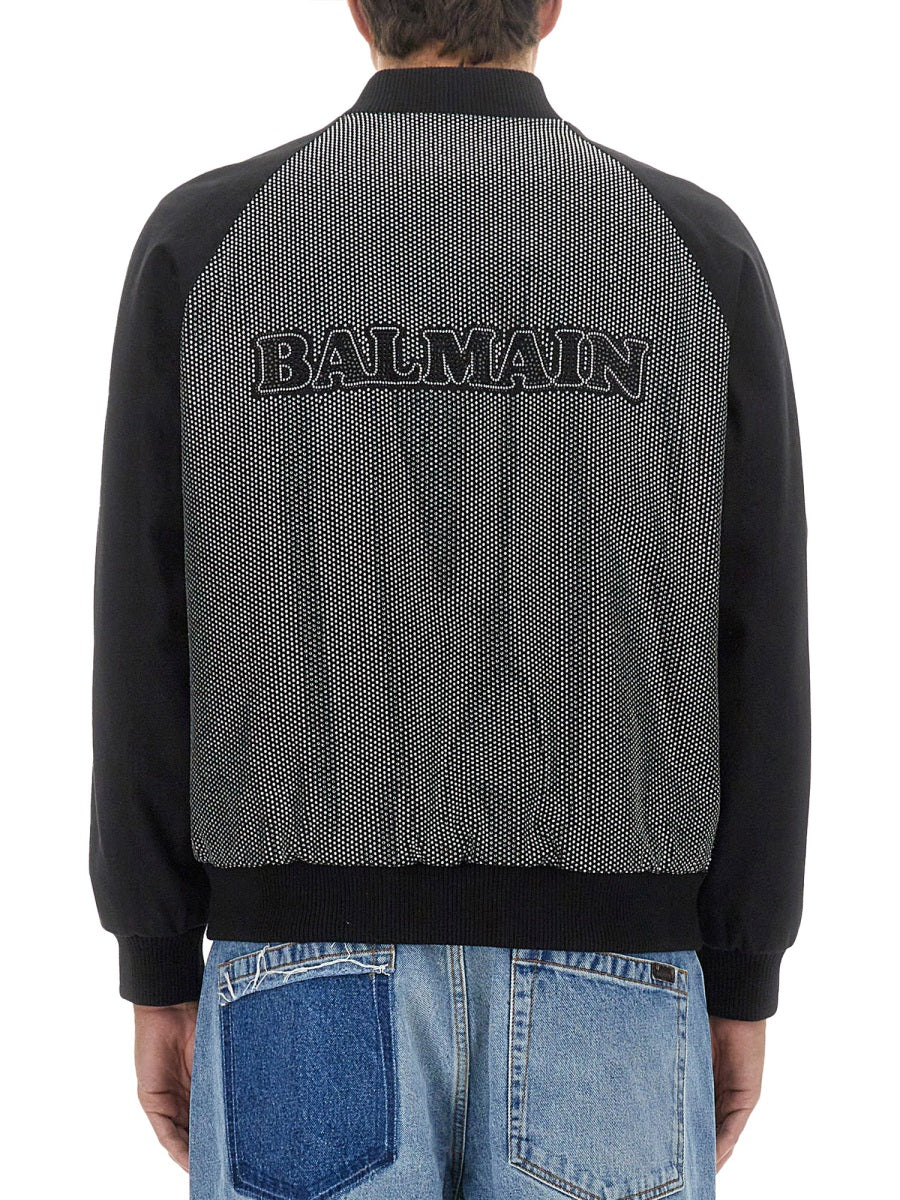 BALMAIN Men's Regular Fit Bomber Jacket - Size 50 IT