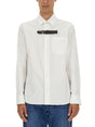 VERSACE Men's Regular Fit Dress Shirt with Buckle