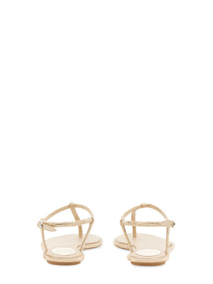 RENE CAOVILLA Mini Crystal-Embellished Flat Thong Sandals