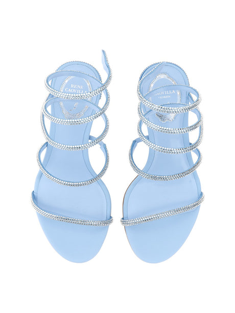 RENE CAOVILLA Mini Leather Sandals for Women