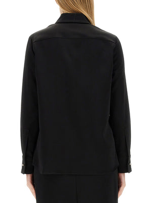 LANVIN Classic Fit Crepe of Chine Shirt - Size 38