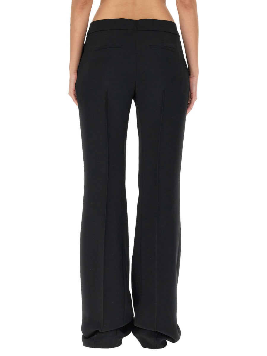 JIL SANDER Viscose Blend Trousers with Concealed Closure