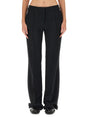 JIL SANDER Viscose Blend Trousers with Concealed Closure