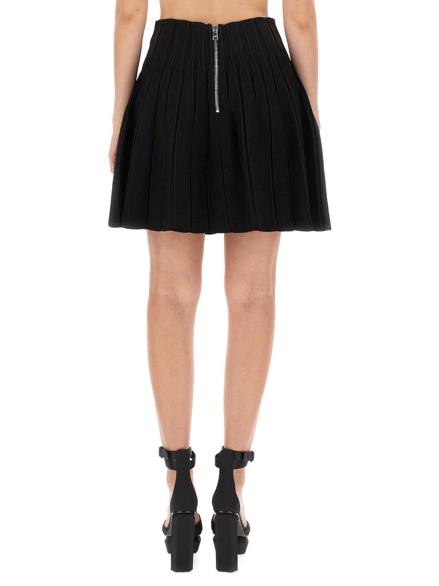 BALMAIN Women's Mini Skater Skirt - Size 38