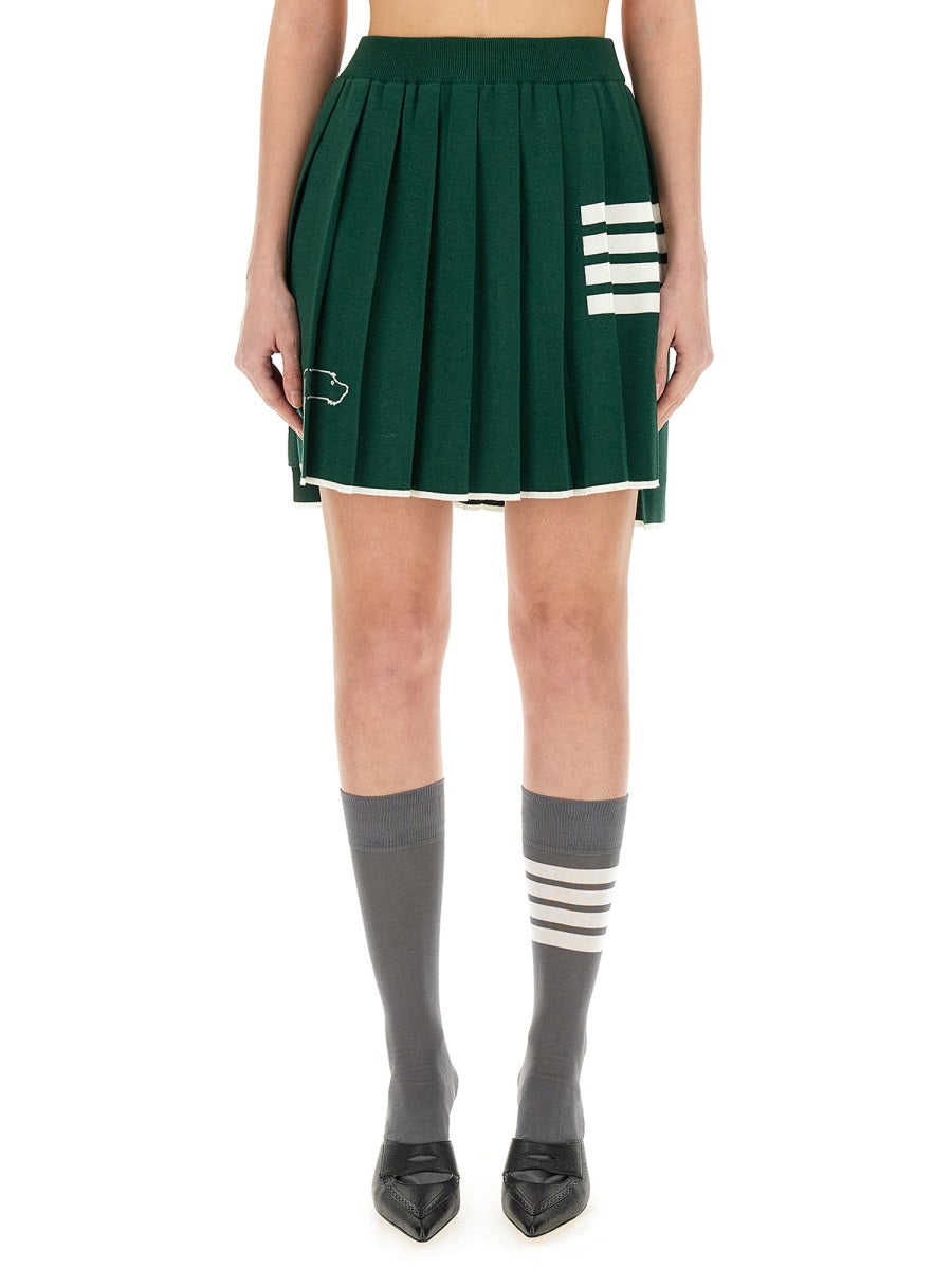 THOM BROWNE Chic Pleated Mini Skirt - Size 38