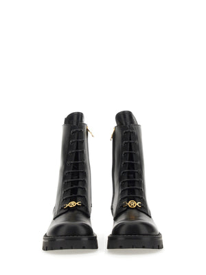 VERSACE Lace-Up Leather Boots for Women