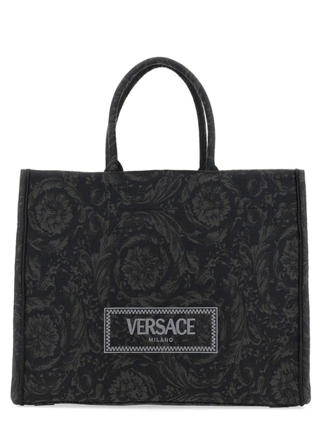 VERSACE Large Shopper Handbag - Athena Baroque Design