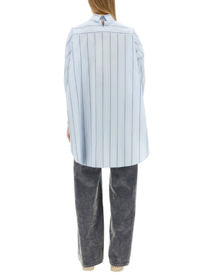 MARNI Asymmetrical Striped Oversize Shirt