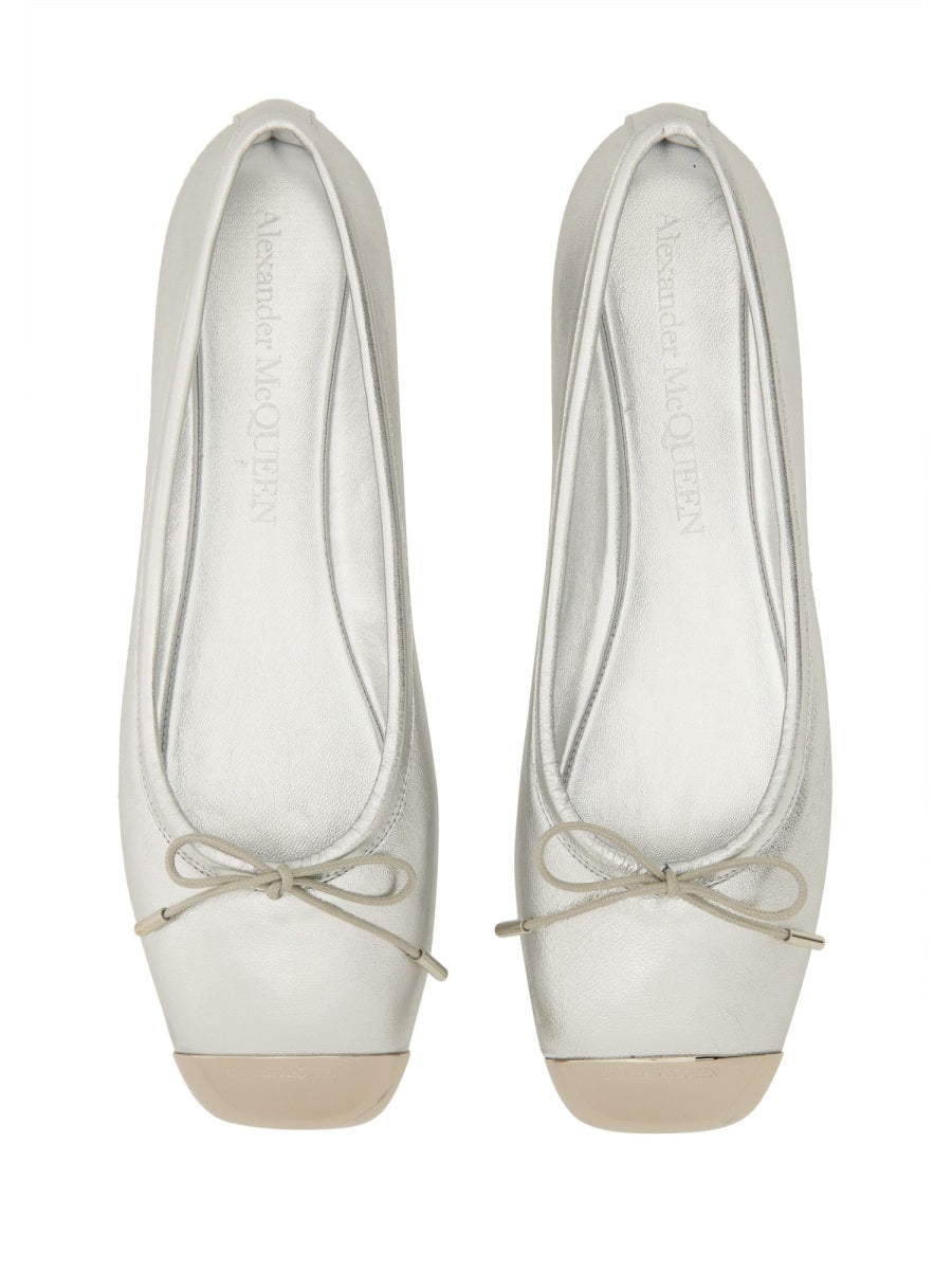 ALEXANDER McQUEEN Leather Ballerina Flats for Women