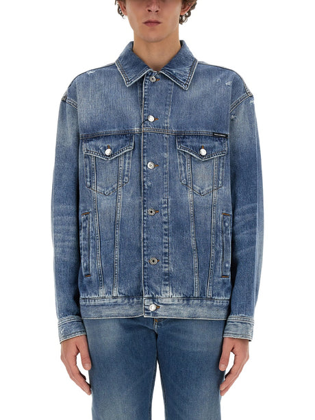 DOLCE & GABBANA Classic Denim Shirt - Size 48 IT