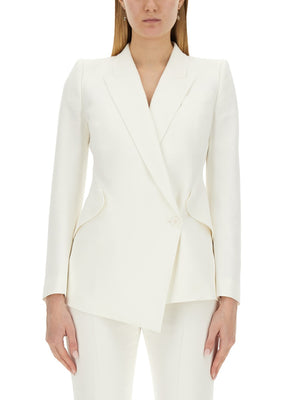 ALEXANDER McQUEEN Asymmetrical Hem Jacket - Size 40 IT