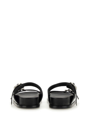 JIL SANDER Leather Sandal with Buckle - Women’s Flats